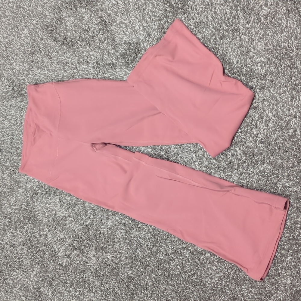 Lululemon high rise flare leggings, dark pink, size 6. Never worn